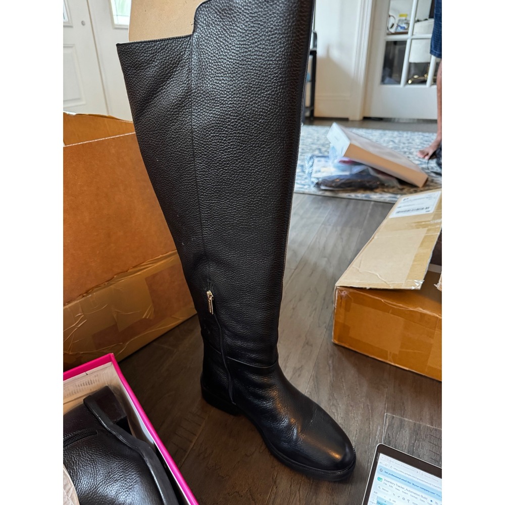 New In Box Vince Camuto Amiyah Over the Knee Riding Boots in Black / $159 MSRP - Picture 6 of 9